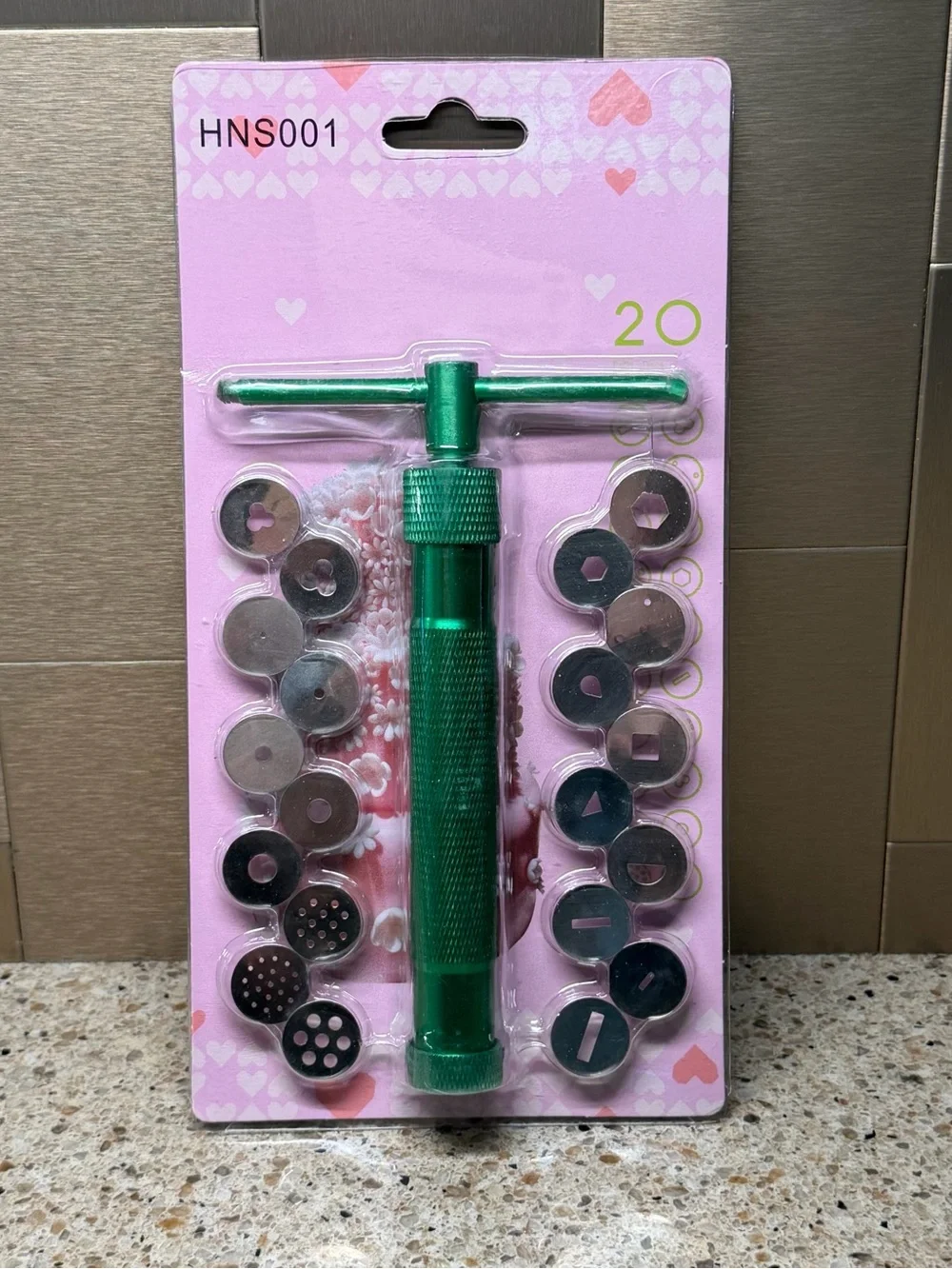 Sugar Paste Extruder Tool 20 Discs Fondant Cake Decorating Sugarcraft Green